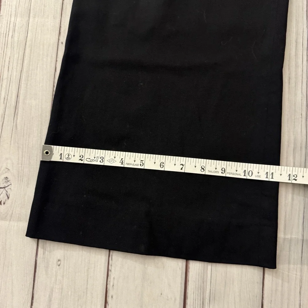 Burberry London Blue Wide Leg Pants Womens Size 6 Wool Sailor Button - Picture 3 of 12